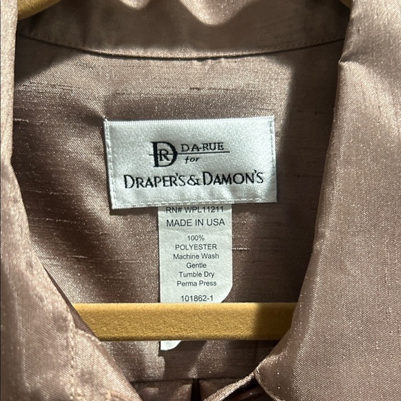 Women's Metallic Button Down Shirt - Picture 2 of 4